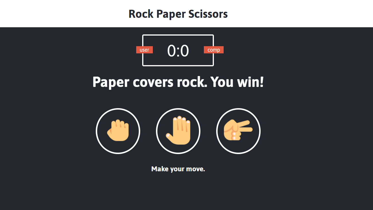 JS project: rock-paper-scissors